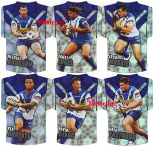 2009 SELECT NRL CLASSIC DIE-CUT FOIL JERSEY TEAM SET: BULLDOGS - MORRIS/IDRIS
