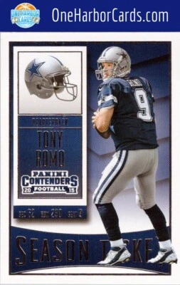 2015 Panini Contenders Dallas Cowboys Football Card #87 Tony Romo - Image 1 of 2
