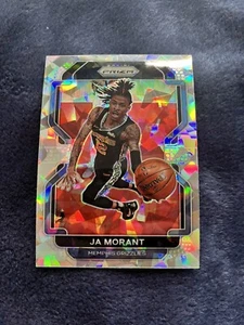 2021-22 Prizm Basketball JA MORANT No. 194 SILVER CRACKED ICE MEMPHIS GRIZZLIES - Picture 1 of 2