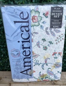 Retro cottgecore King sized Duvet set floral /blue/white BNIP Americale - Picture 1 of 5