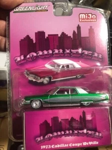 1973 CADILLAC COUPE DEVILLE CHASE PIECE GREENLIGHT LOW RIDER SERIES  1.64 - Picture 1 of 1