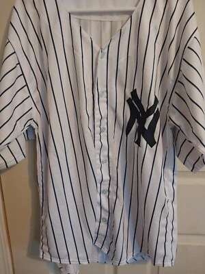 Autographed/Signed Alex Rodriguez New York Pinstripe Baseball Jersey JSA  - Image 1 of 4