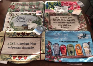 Lote de 6 fundas de almohada de tapiz conejo de primavera tía pastor pájaros de amor +++ - Imagen 1 de 5