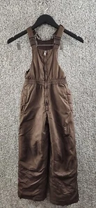 Brown Ski Suit Suspenders Straight Leg Front Zip Snow Suit  Big Kids Size L - Picture 1 of 10