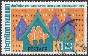 1970 Thailand SC# 550 - Issued to Publicize the 1970 Census - Used - Picture 1 of 2