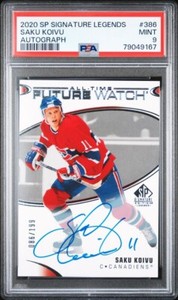 2020 UD SP Signature Legends SAKU KOIVU All-Time Future Watch Auto PSA 9 MINT