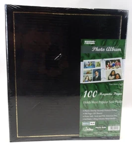 Vintage Pioneer 100 Fast-Stick Pages Magnetic Photo Album 2000 Black SEALED - Picture 1 of 5