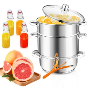 Dampfentsafter Gesund bleiben Saftpresse Presse Fruchtentsafter Edelstahl 8L - Bild 1 von 8