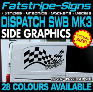 para adaptarse a CITROEN DISPATCH MK3 SWB L1 BANDERA DE AUTOMOVILISMO GRÁFICOS PEGATINAS AUTOCARAVANA - Imagen 1 de 2