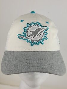 Miami Dolphins NFL Pro Line Fanatics Mesh Snapback Trucker Hat Cap Grey & White