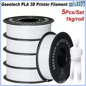 5Pcs Geeetech PLA 3D Drucker Filament 1kg/rolle 1.75mm Weiß PLA Filament DE - Bild 1 von 10