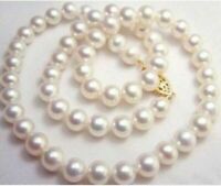New Gorgeous 10-11mm irregular white Akoya pearl necklace 34“
