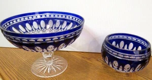 SET 2 VINTAGE ABBINATI GODINGER EDIMBURGO TAGLIO A CHIARO BLU COBALTO (EZS002605) - Foto 1 di 9
