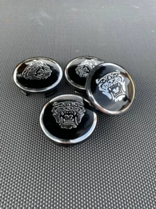 Jaguar Wheel Center Caps Black 59mm S-Type X-type XF XJ8 XEL XJ XK - Picture 1 of 12