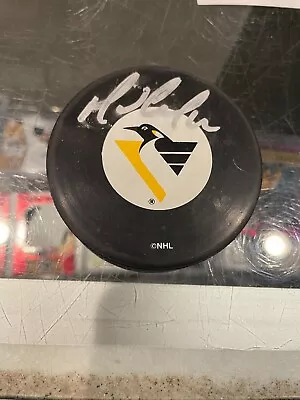 MARIO LEMIEUX PITTSBURGH PENGUINS SIGNED HOCKEY PUCK JSA SILVE - Image 1 of 2