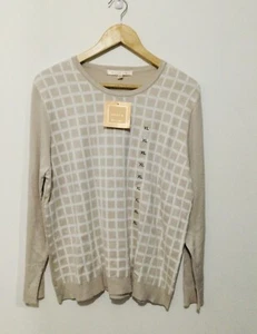 NONI B Cream/Beige Crew Neck Jumper size XL 18 viscose blend NWT - Picture 1 of 9