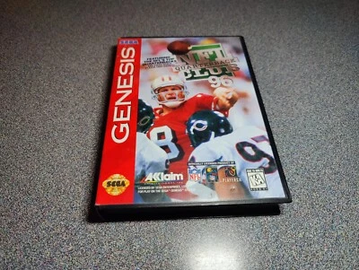 Aklaim NFL Quarterback Club 96 (Sega Genesis, 1996) NO Manual Tested Works - Image 1 of 4