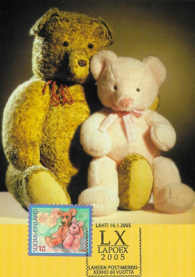 Teddy Bear Cute Teddies Lapoex Lahti Finland Mint FDC Maxi Card 2005 - Image 1 of 1