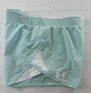 Under Armour Womens Green Shorts White Mesh Inserts Drawstring Size YLG - Picture 1 of 6
