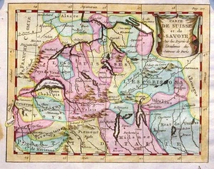 Antique map, Buffier, Carte de Suisse et de Savoye - Picture 1 of 1