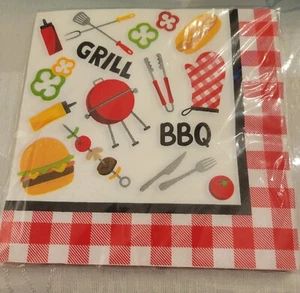 Servilletas de almuerzo para barbacoa parrilla 48 unidades 2 capas 13"x 13" Momentum nuevas - Imagen 1 de 2