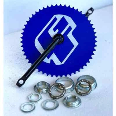 FULLSET BICYCLE CRANK GT 52T / BMX | BB Bearing | S-Arm (BLUE) - Image 1 of 4