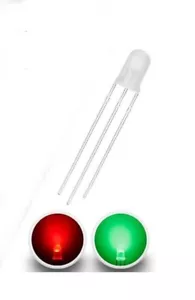 Lampada indicatore bicolore catodo comune led diffuso rosso e verde 5mm 3V 20 mA - Foto 1 di 5