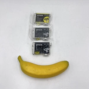 EPSON 3-PACK GENUINE 126 BLACK & YELLO INK (NO RETAIL BOX) WORKFORCE 630 635 645 - Picture 1 of 5