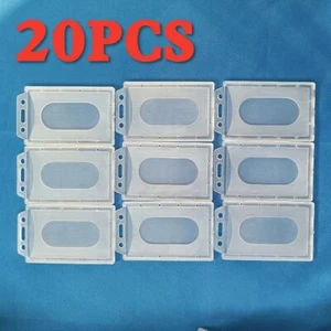 20x Vertikal Hartplastik Ausweis Halter Karte Multi Transparent Büro Reise - Bild 1 von 6
