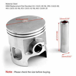 Piston STD 66mm x 69.5mm Height Rings For Yamaha DT175 74~81 NO.2N5-11610-00 E7 - Picture 1 of 4