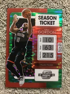 Boleto de temporada Panini Optic Eric Gordon 2020-21 Green Hyper #/25 Rockets - Imagen 1 de 7