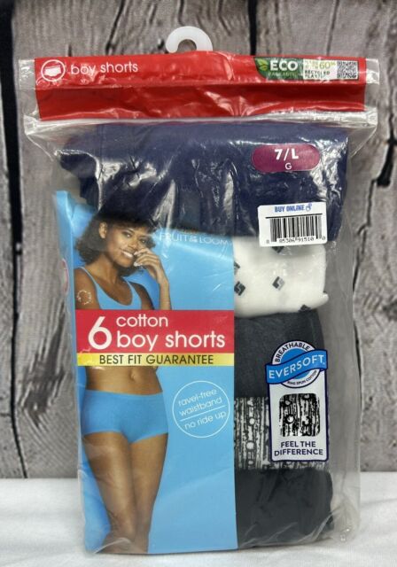 Fruit of the Loom Boyshort 100% Cotton Panties for Women for sale