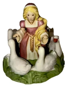 RARE Franklin Mint Vintage Porcelain Fairy Tale Figurine  Murphy The Goose Girl - Picture 1 of 13