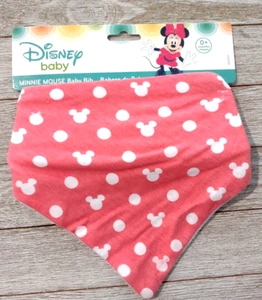 Minnie Mouse Baby Bib Disney Baby 0+ Months Easy Adjustable Neck - Imagen 1 de 2
