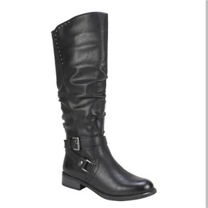 White Mountain Liona hohe kniehohe Stiefel brüniert glatt Größe 8,5 - Bild 1 von 7