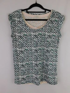 Maison Scotch & Soda Womens Sleeveless Abstract Art Geometric Top Blouse Size 8 - Picture 1 of 11