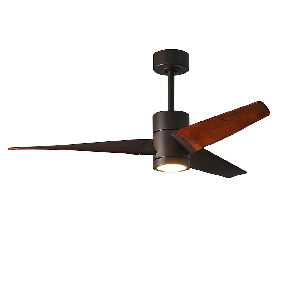 Matthews Fan Super Janet 3-Bld 52" Paddle Fan, Frost/BZ/Walnut - SJ-TB-WN-52 - Image 1 of 1
