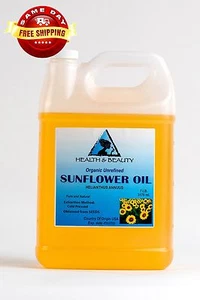 SUNFLOWER OIL UNREFINED ORGANIC by H&B Oils Center COLD PRESSED PURE 7 LB - Picture 1 of 12