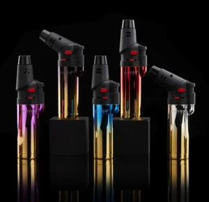 2 x MAVEN ALPHA CHROME ✨ JET FLAME TORCH LIGHTER 🌟 REFILLABLE & ADJUSTABLE - Picture 1 of 10