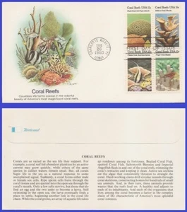 USA6 #1827-30 U/A FLEETWOOD FDC BL4 Coral Reefs - Picture 1 of 1