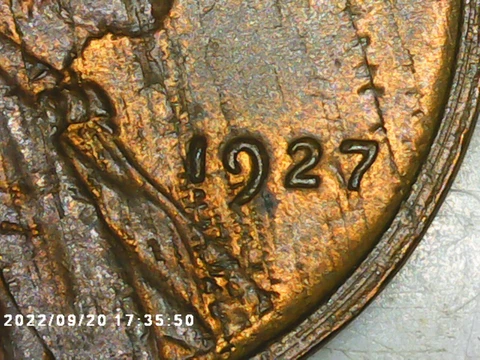 1927-P  LINCOLN CENT OBVERSE LAMINATION ERROR Cover