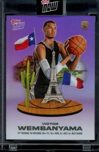 2024 Topps Now #VW-4 Victor Wembanyama RC Rookie Purple Parallel Card #d /25 - Picture 1 of 2