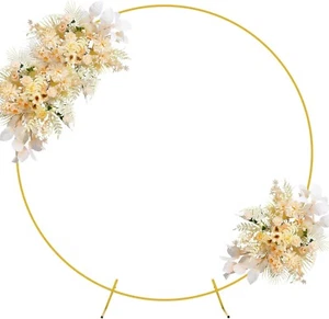 Arco redondo para globos de metal dorado decoración de bodas fiestas babyshower - Picture 1 of 9