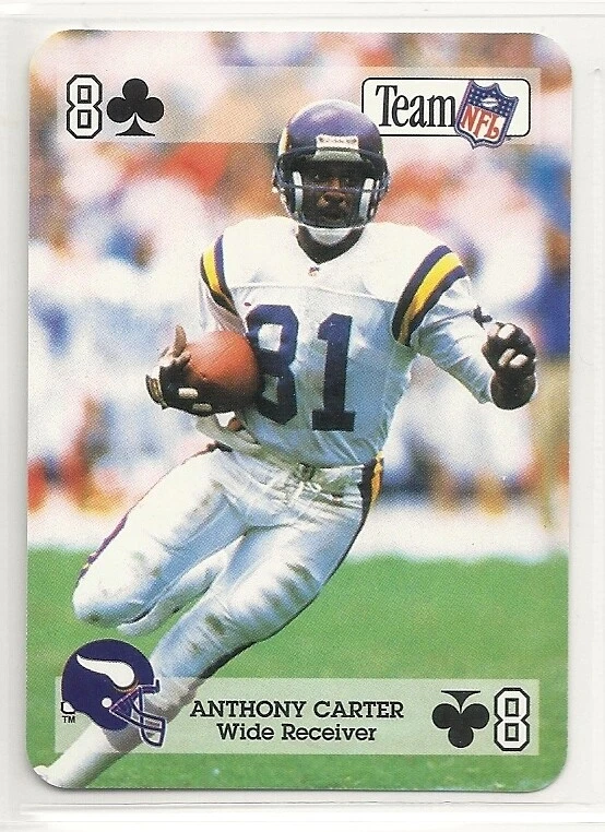 1992 Team NFL Football Star Playing Card - Anthony Carter - Minnesota Vikings - Image 1 of 1