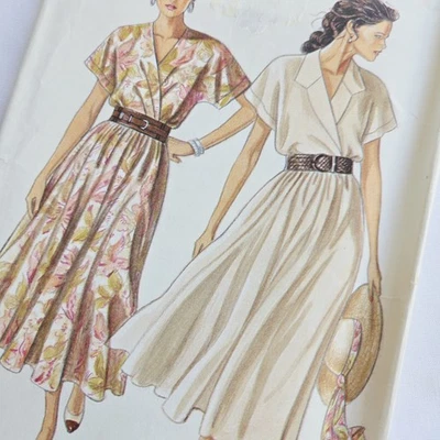 New Look 6678 Vintage 90s V Neck Dress Pattern Size 8-18 Uncut FF - Image 1 of 4