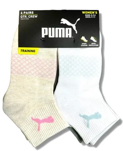 PUMA SOCKEN DAMEN - VIERTELSCHNITT 253 - NETZ CREMEWEISS - SCHUHGRÖSSE 5-9,5 - 6ER PACK - Bild 1 von 2