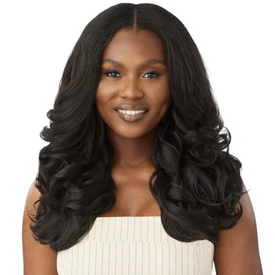 Outre Leave Out Wig Beautiful Natural Black Dominican Body Curl Wig Hair NIP 20" - Image 1 of 4