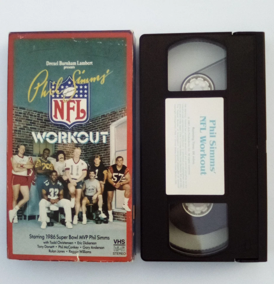 Phil Simms NFL Workout (Used VHS 1987) Developed by NY Giants Coach Jonny Parker Foto 1 de 4