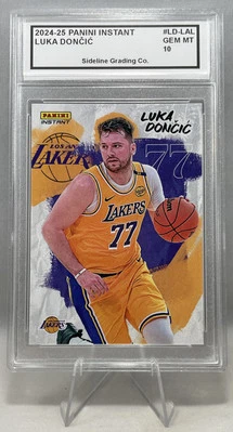 Luka Doncic Lakers Debut Graded 10 Gem Mint 2024-2025 Panini Instant Limited Run - Image 1 of 3
