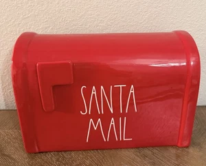 New Rae Dunn Santa Mail Ceramic Mailbox NWT Glossy Red Christmas Holiday Decor - Picture 1 of 7